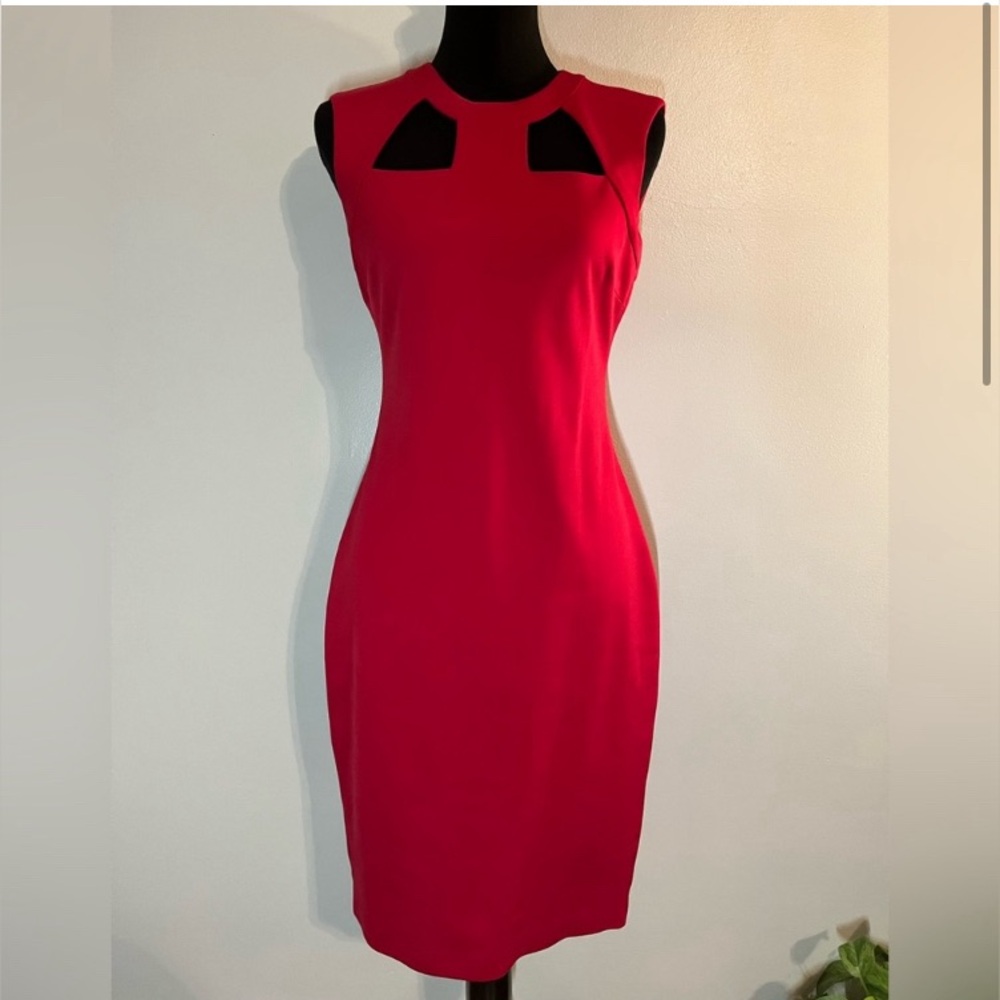 Cache Red Fitted Dress - Picture 2 of 6